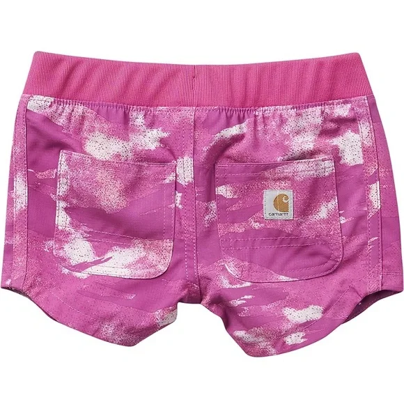 NWT Carhartt Girls' Lightweight Ripstop Camo Shorts - Picture 2 of 2